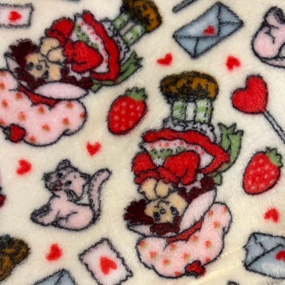 Strawberry Shortcake  Fleece Sleep Shorts with Faux Red Bow - Picture 6 of 6